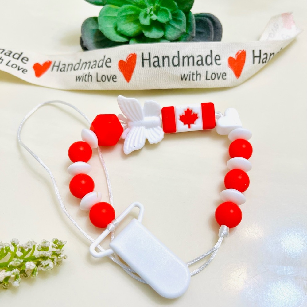 Handmade Kids Pacifier Clip